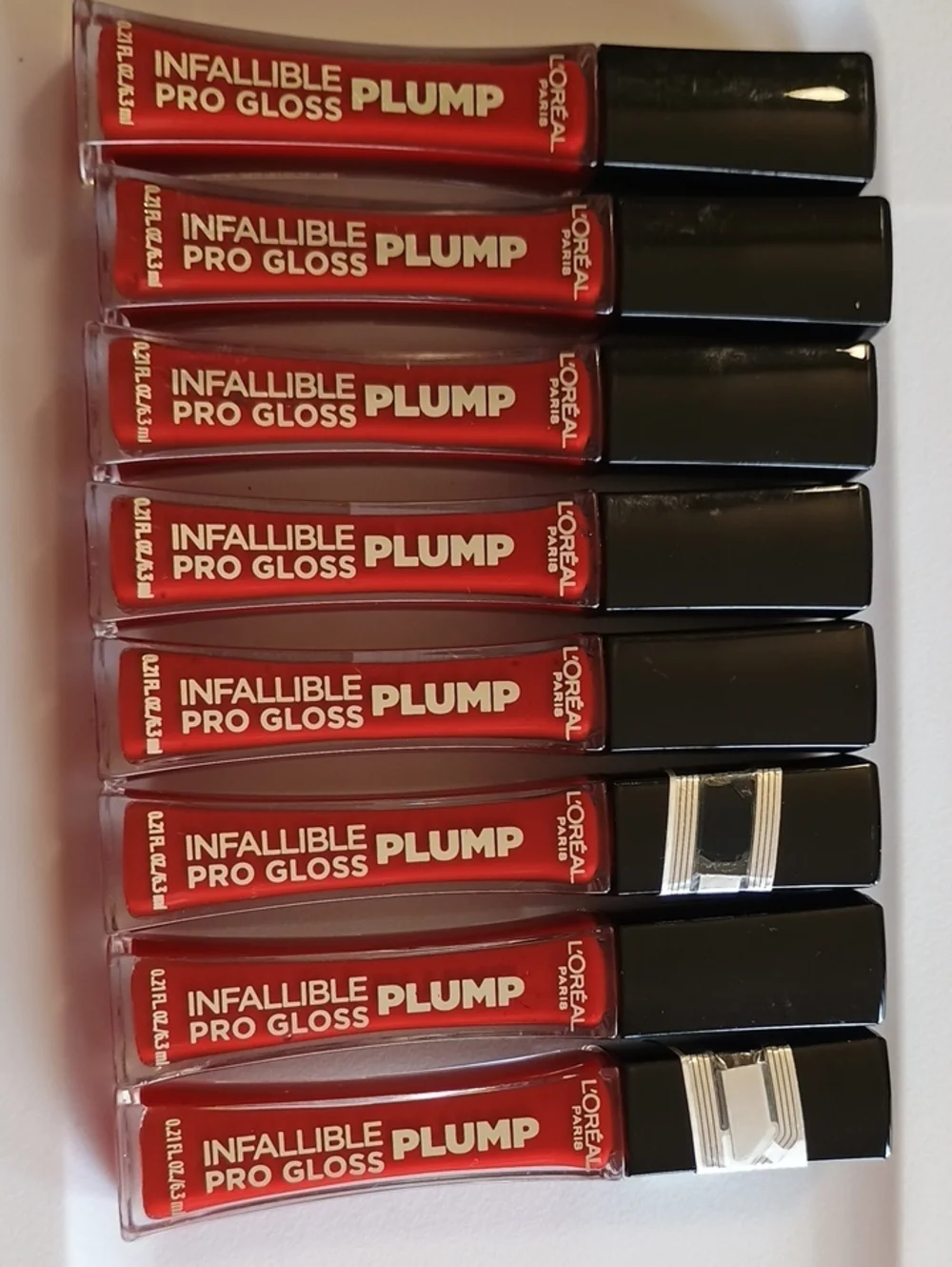 8 x L'Oreal Infallible Pro Gloss Plump 611 Ruby Sheen